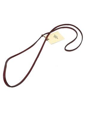 Hermes Lanier Leather Necklace Rouge Ash Box Calf